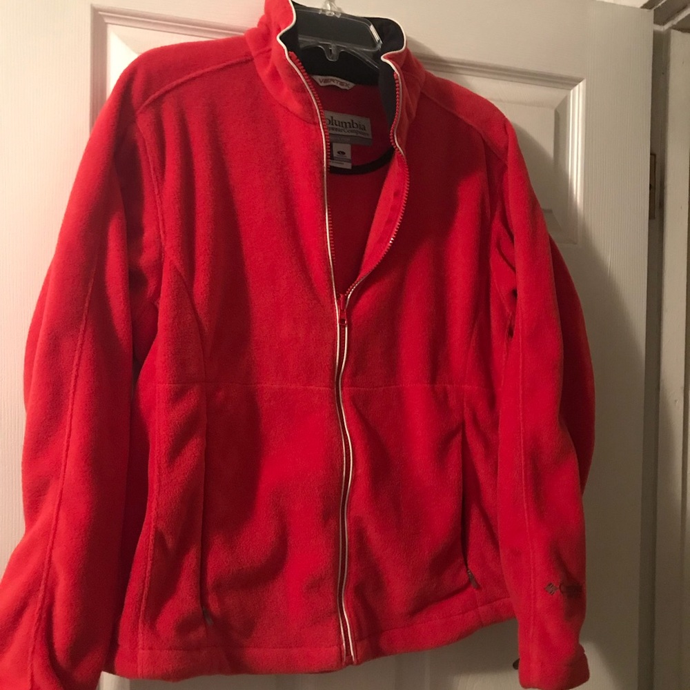 Red fleece jacket